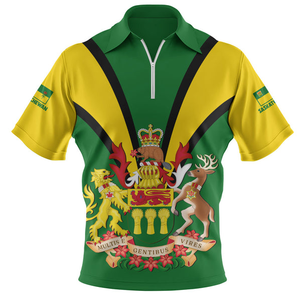 Saskatchewan Zip Polo Shirt Proud Provinces Collection