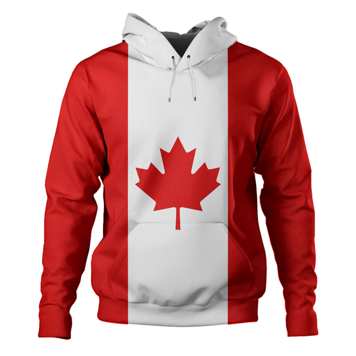 Canada Hoodie Flag Minimalist Pride Style