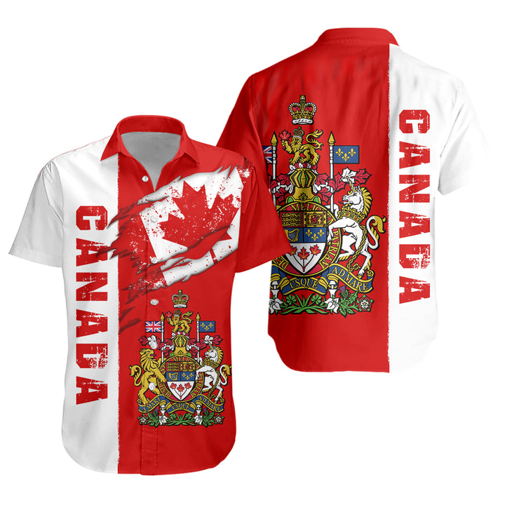 Canada Short Sleeve Shirt Clawed Flag True North Strong