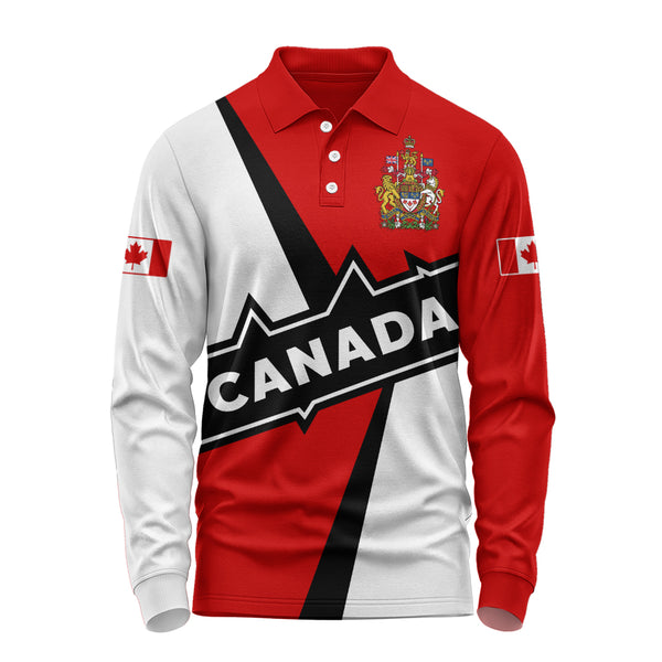 Canada Long Sleeve Polo Shirt Loyal True North Style