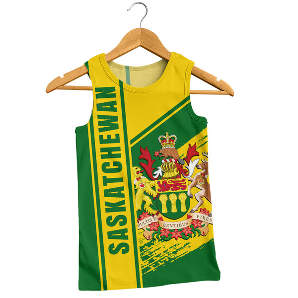 Saskatchewan Tank Top Heritage Strength Crest