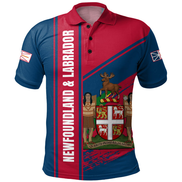 Newfoundland & Labrador Polo Shirt Heritage Strength Crest