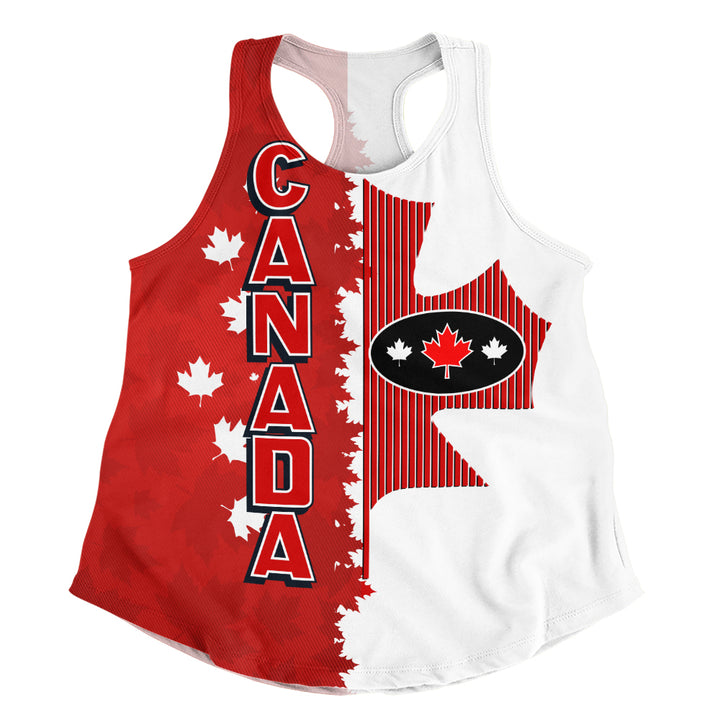 Canada Women Tank Bold Leaf Patriotic Canada Edition