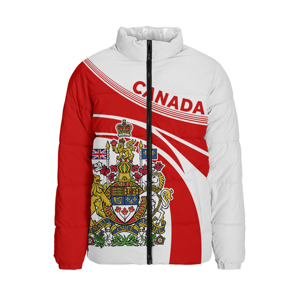 Canada Padded Jacket Canada Coat Of Arms Glory Royal Design