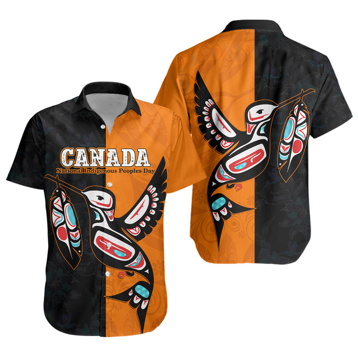 Canada Short Sleeve Shirt Spirit Bird National Day Tribute