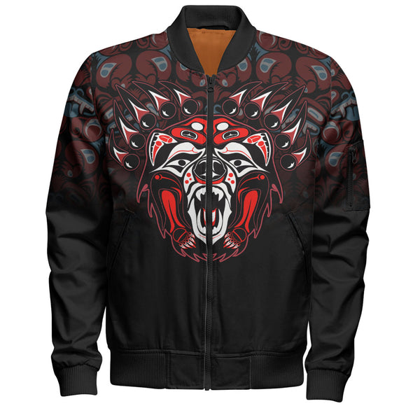 Canada Bomber Jacket Tribal Bear Awakening