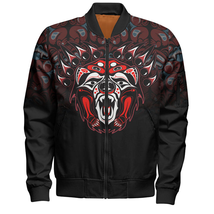 Canada Bomber Jacket Tribal Bear Awakening