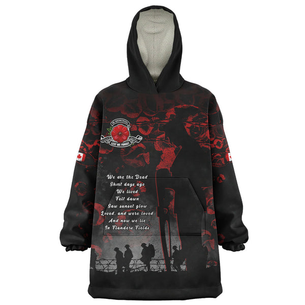 Canada Snug Hoodie In Flanders Fields Canada Remembrance Day Tribute