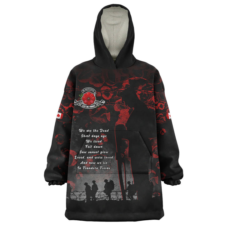 Canada Snug Hoodie In Flanders Fields Canada Remembrance Day Tribute