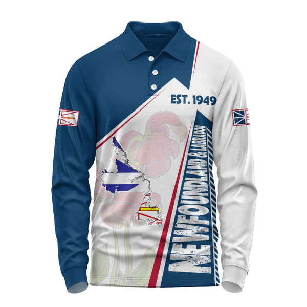Newfoundland & Labrador Long Sleeve Polo Shirt United Provinces & Territories