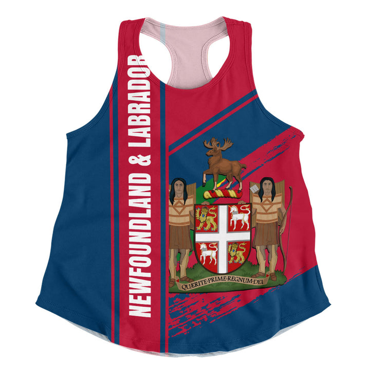 Newfoundland & Labrador Women Tank Heritage Strength Crest