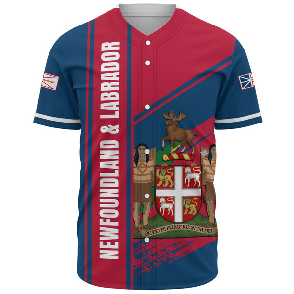 Newfoundland & Labrador Baseball Shirt Heritage Strength Crest