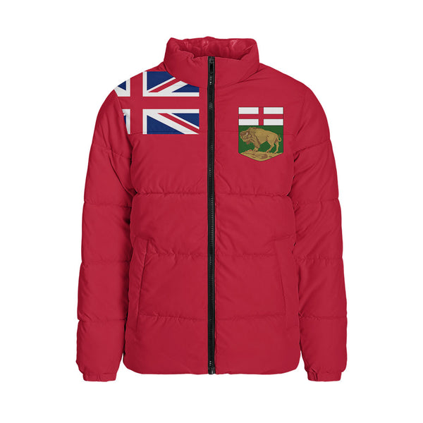 Manitoba Padded Jacket Flag Minimalist Pride Style