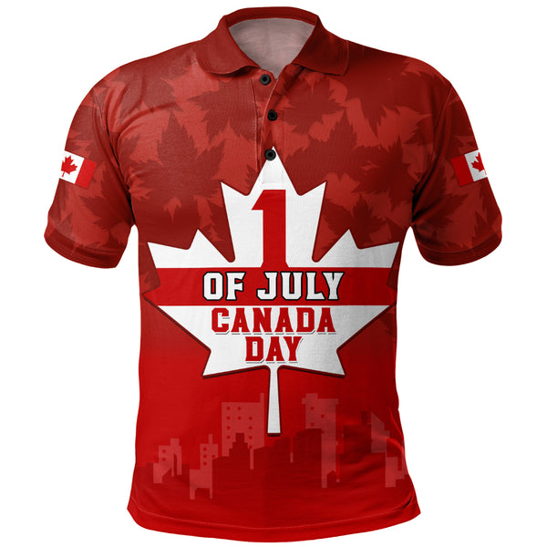 Canada Polo Shirt Red Maple 1st July National Celebration