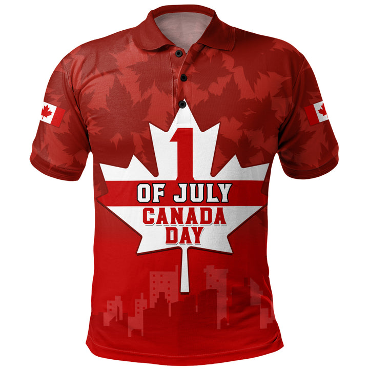 Canada Polo Shirt Red Maple 1st July National Celebration