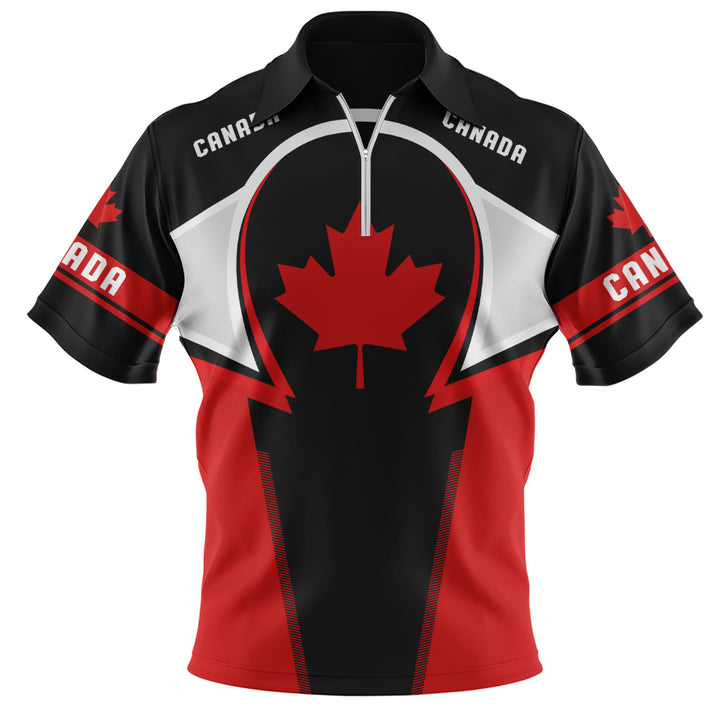Canada Zip Polo Shirt True North Prime Canada Edition