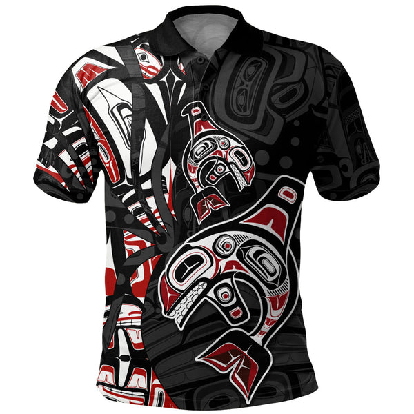 Canada Polo Shirt Orca Spirit Of The Northwest