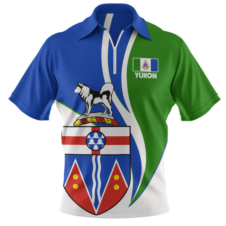 Yukon Zip Polo Shirt Heritage Pride Of The North