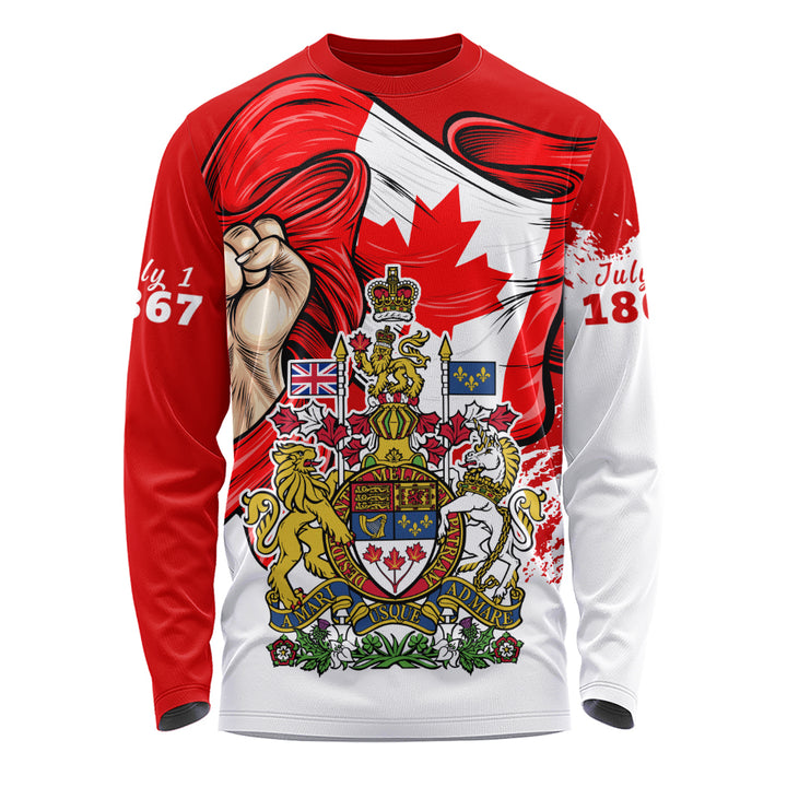 Canada Long Sleeve T-Shirt Canada Power Pride And Heritage Crest
