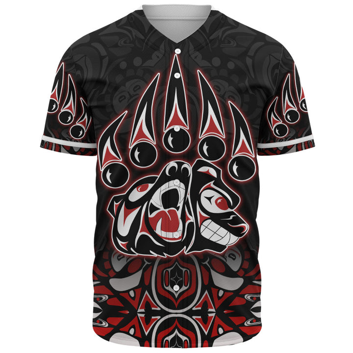 Canada Baseball Shirt Spirit Of The Bear Claw Tribal Power