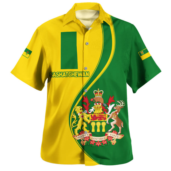 Saskatchewan Bowling Shirt Canada Territories Pride