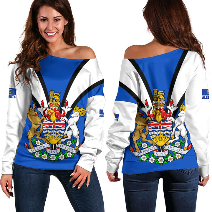 British Columbia Off Shoulder Sweatshirt Proud Provinces Collection
