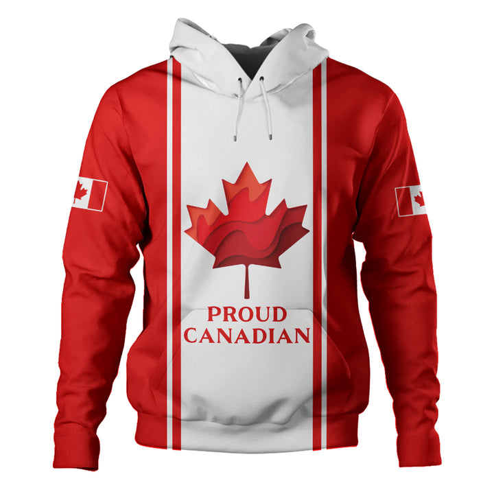 Canada Hoodie Proud Canadian Vertical Maple Flag Edition