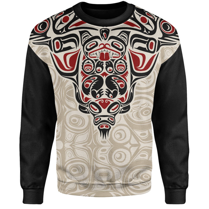 Canada Sweatshirt Haida Thunderbird Tribal Spirit Design