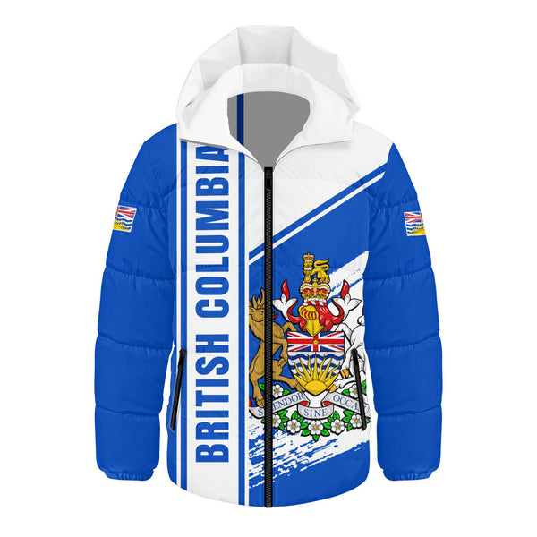 British Columbia Hooded Padded Jacket Heritage Strength Crest