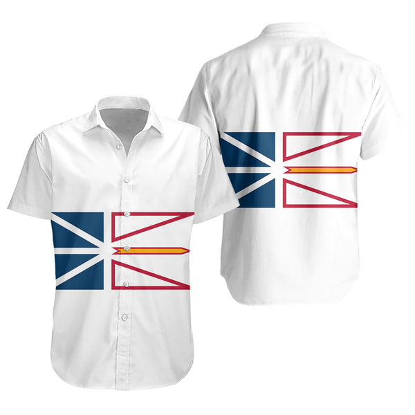 Newfoundland & Labrador Short Sleeve Shirt Flag Minimalist Pride Style