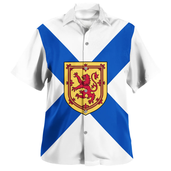 Nova Scotia Bowling Shirt Flag Minimalist Pride Style