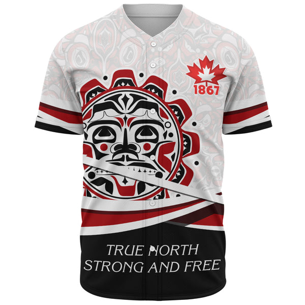 Canada Baseball Shirt Canada Sun Spirit 1867 True North Heritage