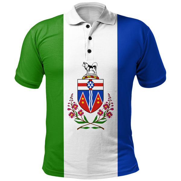 Yukon Polo Shirt Flag Minimalist Pride Style