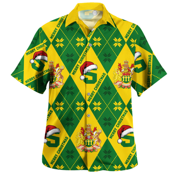 Saskatchewan Bowling Shirt Christmas Argyle Pattern With Royal Crest