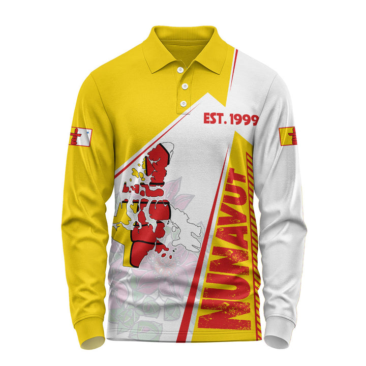 Nunavut Long Sleeve Polo Shirt United Provinces & Territories