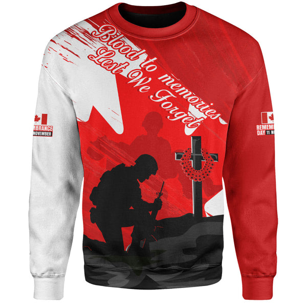 Canada Sweatshirt Silhouettes Of Sacrifice Remembrance Day Tribute