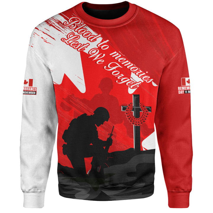 Canada Sweatshirt Silhouettes Of Sacrifice Remembrance Day Tribute
