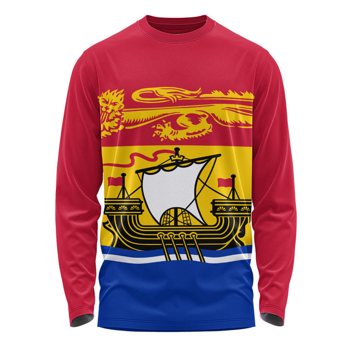New Brunswick Long Sleeve T-Shirt Flag Minimalist Pride Style