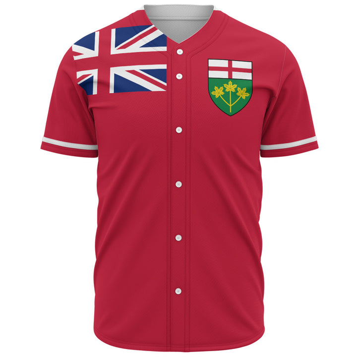 Ontario Baseball Shirt Flag Minimalist Pride Style