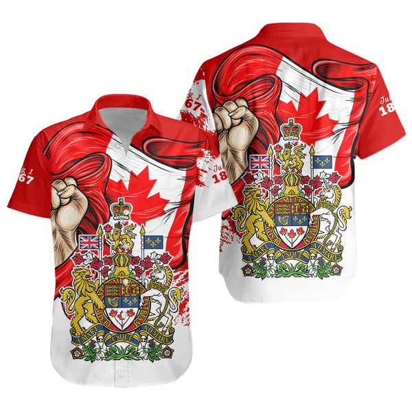 Canada Short Sleeve Shirt Canada Power Pride And Heritage Crest