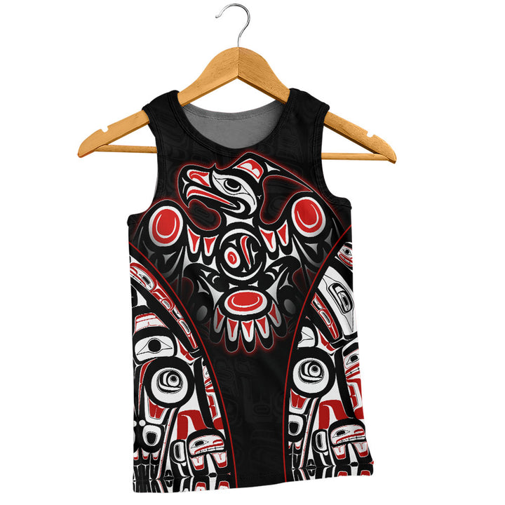 Canada Tank Top Thunderbird Totem Legacy Black And Red Power
