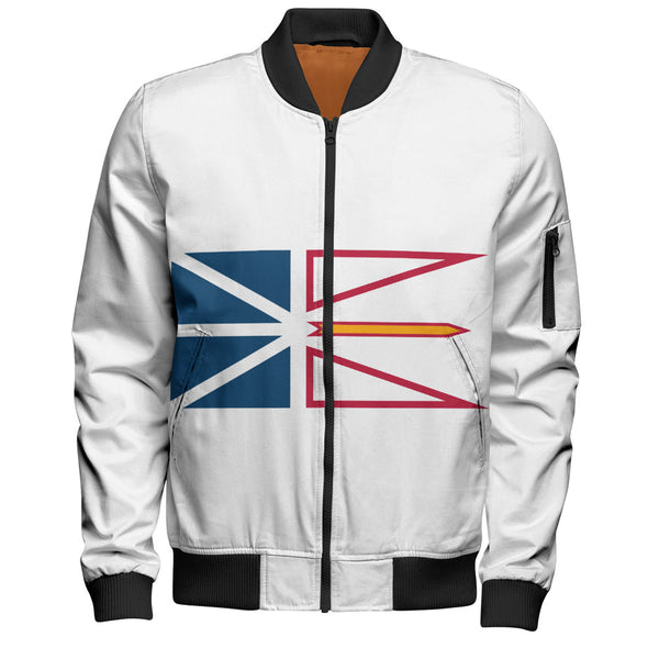 Newfoundland & Labrador Bomber Jacket Flag Minimalist Pride Style