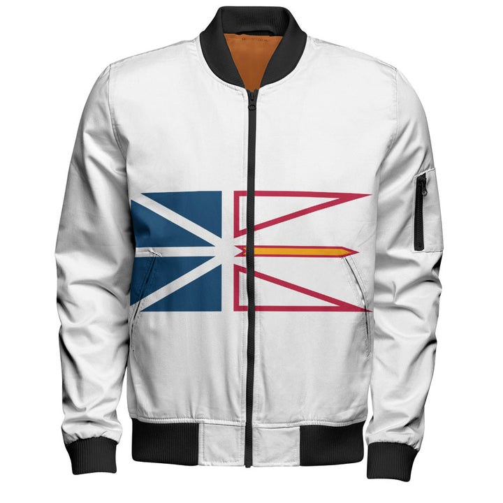 Newfoundland & Labrador Bomber Jacket Flag Minimalist Pride Style
