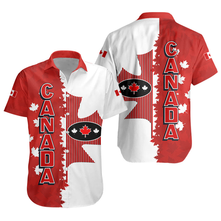 Canada Short Sleeve Shirt Bold Leaf Patriotic Canada Edition