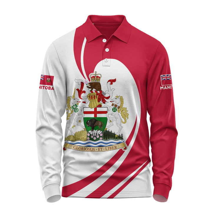 Manitoba Long Sleeve Polo Shirt Legacy Of The Noble Spirit