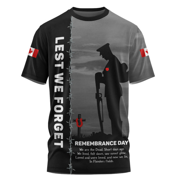 Canada T-Shirt Remembrance Day We Shall Not Forget We Will Remember Them