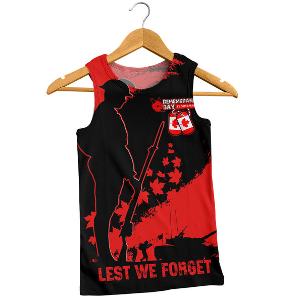 Canada Tank Top Remembrance Day Maple Heroes Tribute