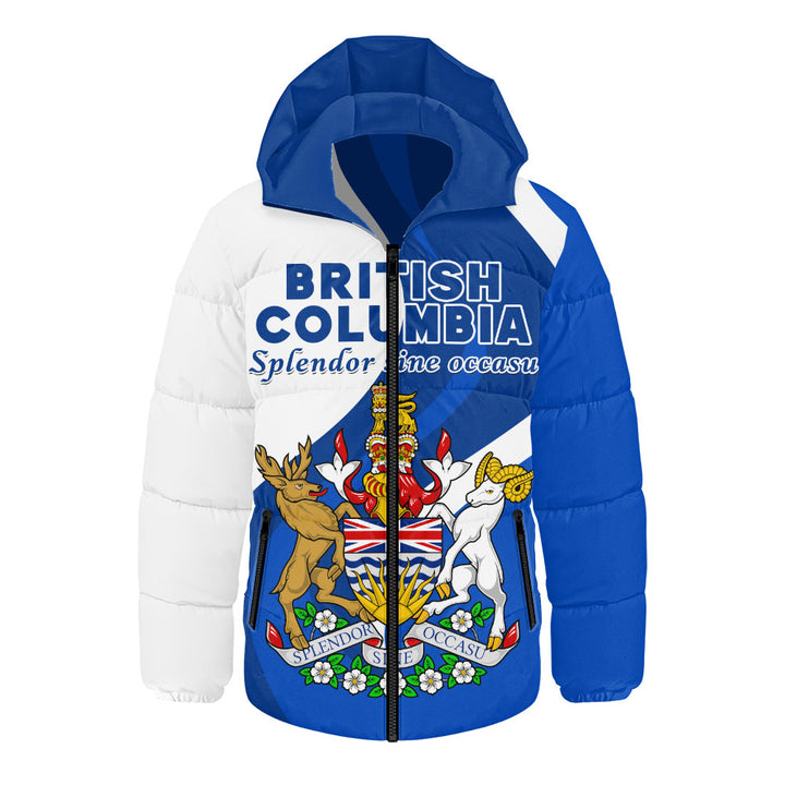 British Columbia Hooded Padded Jacket Crest Of Identity
