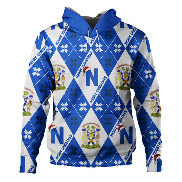 Nova Scotia Hoodie Christmas Argyle Pattern With Royal Crest