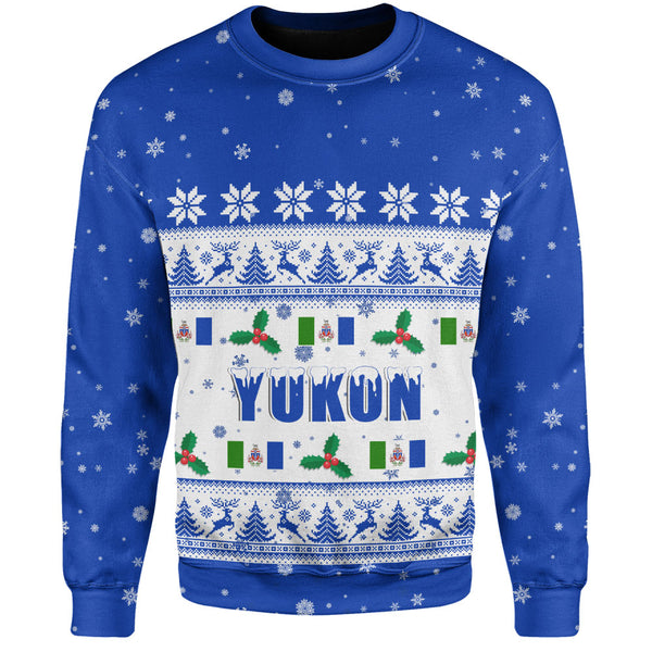 Yukon Sweatshirt Christmas Knit Style Snowflake Reindeer